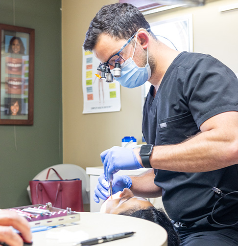 Lenox dentist treating a dental patient