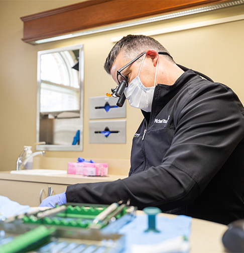 Lenox dentist performing a treatment on a patient